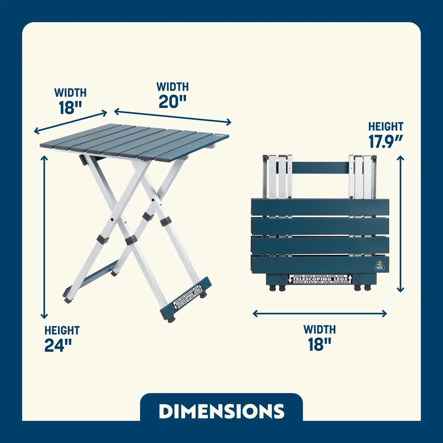 Compact Camp Table 20™ - Camp Table Choice