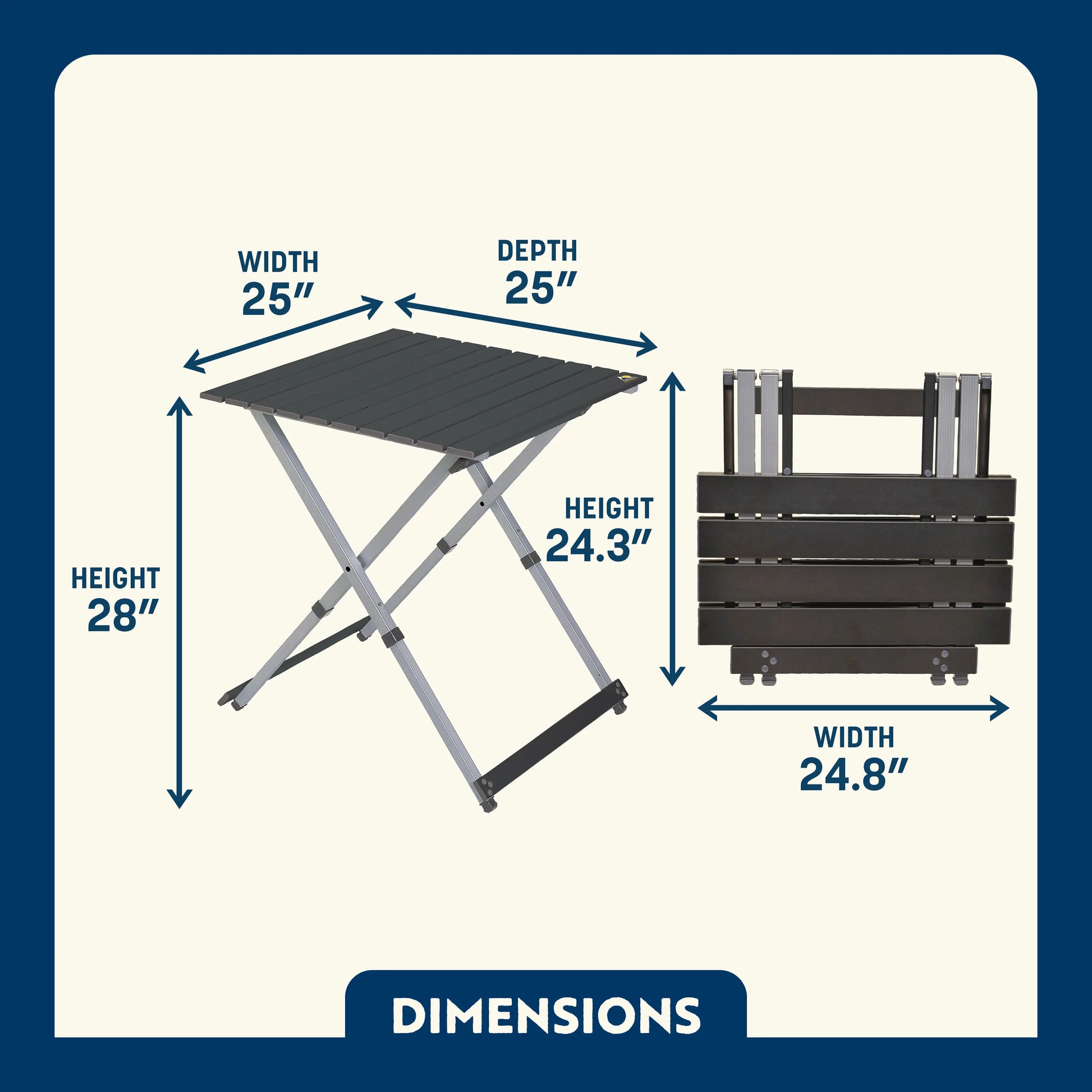 Compact Camp Table 25™ - Tailgate Table